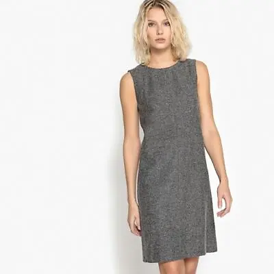 LaRedoute Grey Marl Dress In Speckled Knit Effect Size 10 • £29.50