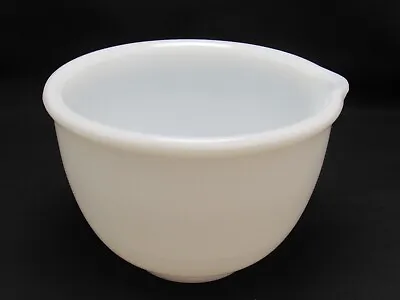 Vintage Chunky White Milk Glass Mixing Bowl With Spout Batter Bowl 1 Qt • $10