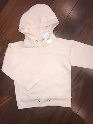 NWT 4-5 Yr Crewcuts J Crew Blush Momo Pocket Hoodie Sweatshirt Top Girls' Soft • $23.90