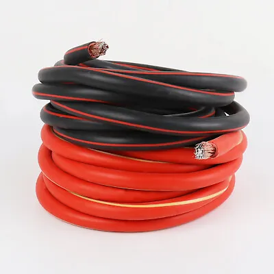 Black Red 2 Gauge AWG RV Truck Camper Battery Power Wire Solar Welding Cable Lot • $40.84