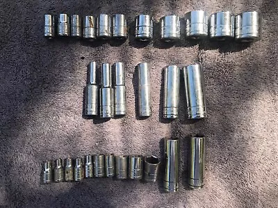 Silver Eagle 3/8  1/4 Drive  6 Point Socket Lot  By Matco • $39.99