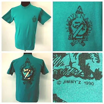 Vintage Jimmy Z Native Nation T Shirt Mens Size L Green Dated 1990 Graphic S6 • $29.95