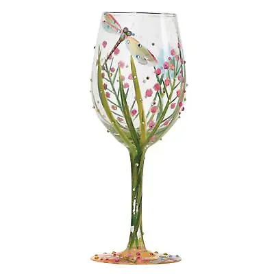 Lolita Hand Painted Wine Glass - Dragonfly • £22