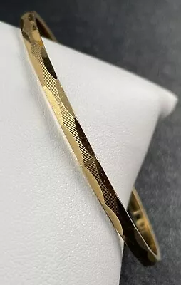 MONET Signed Vintage Bangle Bracelet Gold Tone Metal • $4.99