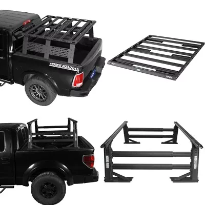 Overland Universal Truck Bed Rack Platform Rack Adjustable Aluminum Ladder Rack • $399.28