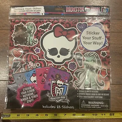 Monster High Clawsome Giant Stickers 23 Stick & Remove Anywhere Ghouls Rule New • $4.58