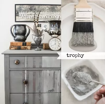 Miss Mustard Seed's Milk Paint - Trophy - Silver Gray 1qt Furniture Painting DIY • $21.99