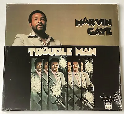 MARVIN GAYE~TROUBLE MAN Rare *SEALED* Orig 1972 Soundtrack GIMMICK 1/2 COVER LP • $200