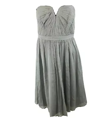 NEW J Crew Gray Nadia Dress In Silk Chiffon Wedding Bridesmaid Homecoming 10P • $49.95