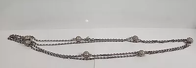 Monet Signed Silver Mesh Ball Beads Chain Necklace  • $28