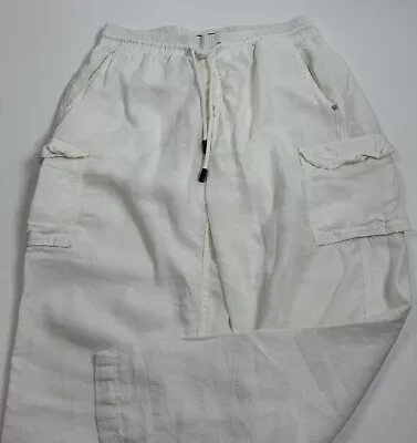 VILEBREQUIN 100% Linen Beach Pants Size L  White  RETAIL $290 #925 • $75