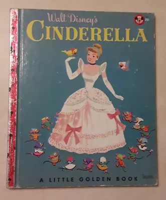 Vintage Walt Disney's Cinderella Little Golden Book Official Mickey Mouse Club • $8.99