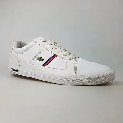 Men's LACOSTE 'Europa TCL' 13 US | 47 EU Shoes White Low | 3+ Extra 10% Off • $48.99