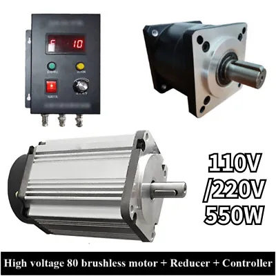 550W Planetary Gear Motor 110/220V Speed Reducer Controller 5/6/10/30:1 Gearbox • $429.90