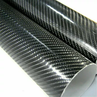 Matte Flat Carbon Fiber CF Black Texture Vinyl Car Wrap Sticker Decal Film Sheet • $9.99