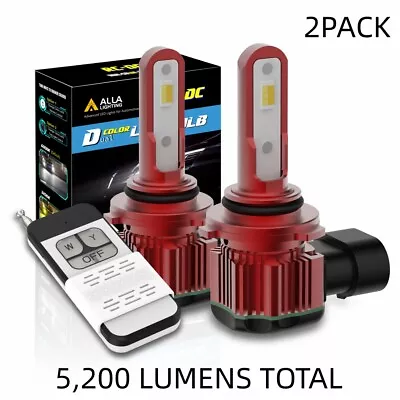 ALLA RCDC Remote Controlled 2-color Switchback LED Fog Lights Bulbs H8 9145 9006 • $34.98