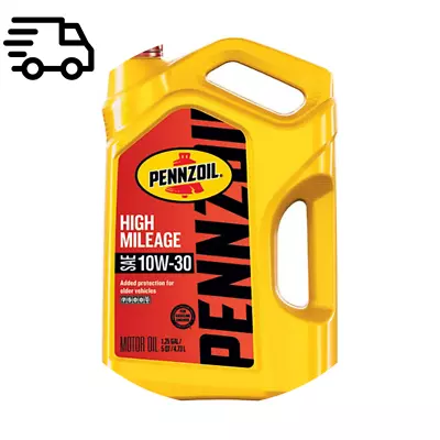 Pennzoil 10W30 High Mileage Motor Oil 5-quart Container • $20.16