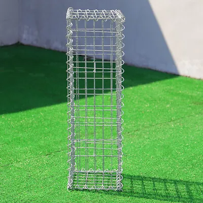 2PCS Garden Edge Gabion Wall Raised Planter Bed Rock Pot Basket Galvanised Steel • £55.95