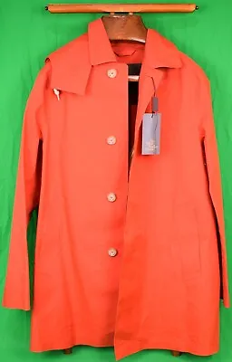  Mackintosh Of Scotland Orange Storm/ Raincoat W/ Hood  Sz 40 (New W/ Tag) • $450