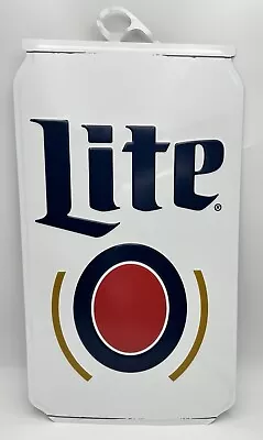 Lite Beer Metal Sign Large White Miller Lite Beer Can 24  H X 13  W Inches Tin • $30