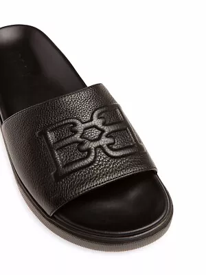 Bally Jarmo Leather Slides Black Men’s Size: 10 UK  (11 US) • $278