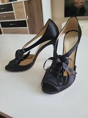 £50 • Buy Emporio Armani Black Satin Shoes, Size 4