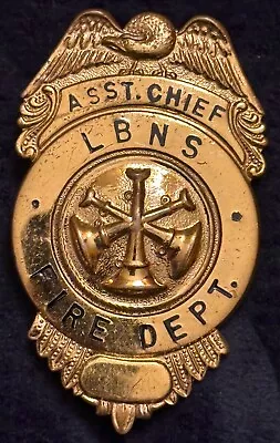 Long Beach CA Naval Station Fire Dept Assistant Chief Badge • $51