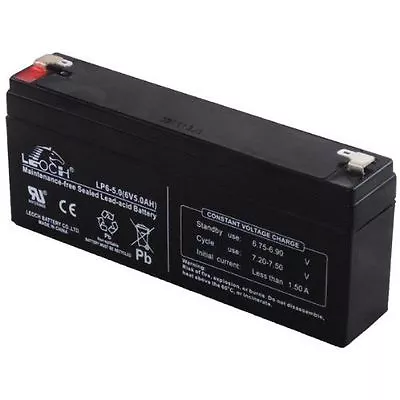 £12.59 • Buy 6v 5ah Rechargeable Battery Long Type 6 Volt 5ah