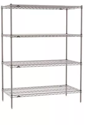 6 Complete Metroseal Wire Shelving Units 24x72x63 METRO • $1999.95