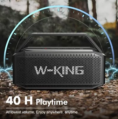 W-King D9-1 60W RMS  Boom Box Portable Bluetooth Party Speaker Waterproof Loud • £49.99