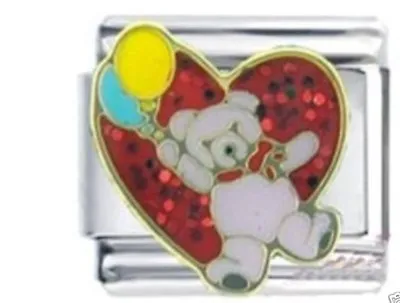 £4.36 • Buy Teddy Bear & Heart - Daisy Charm  Compatible With Italian Modular Charm Bracelet