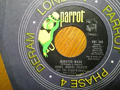 Parrot 45 Record/bobby Boris Pickett/monster Mash/monsters Mash Party/ex+ • $11.99