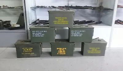 US Military Surplus 50 CAL M2A1 Ammo Can LOT OF 6 Airtight Steel 12x6.5x7.5 • $79.99