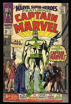 Marvel Super-Heroes #12 VG+ 4.5 1st Appearance Captain Marvel! Marvel 1967 • $55