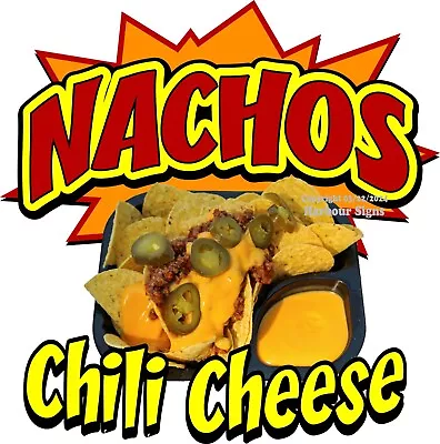 Nachos Chili Cheese DECAL Concession Food Truck Cart Vinyl Sticker • $12.99