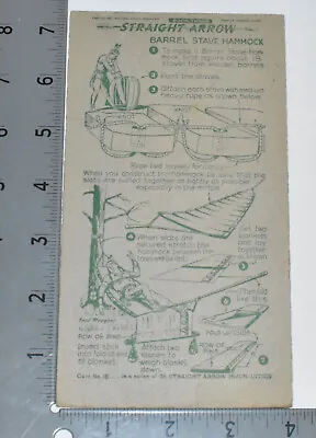 Vintage 1951 Nabisco Shredded Wheat Straight Arrow Book 3 Card 18 Barrel Hammock • $14.95