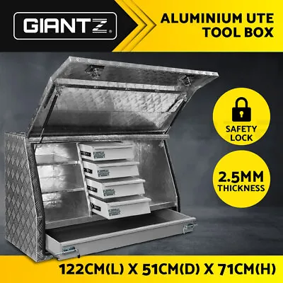 $895.50 • Buy Giantz Aluminium Toolbox Ute Tool Box Drawers Storage Truck Canopy Trailer Locks