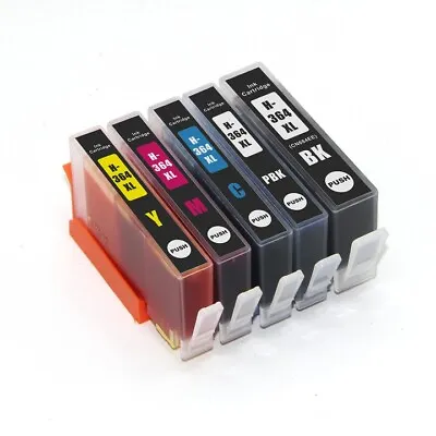 5 364xl Ink Cartridges For HP Photosmart 5510 5515 5520 5524 PHOTO BLACK 364 • £8.20