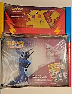 New Costco Pokemon Collectors Chest & Pencil Cases Inc 9 X Booster Pack Cards #b • £33.95