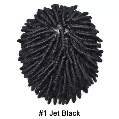 Afro Kinky Twist Crochet Braids Hair For Men Human Hair Piece System Mens Wigs • $189