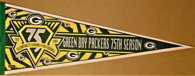 GREEN BAY PACKERS NFL 75th ANNIVERSARY 1919-1993 PENNANT • $15