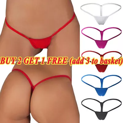 Women Sexy Stripper Micro Thong G-String Briefs T-back Panties Lingerie Knicker` • £7.15