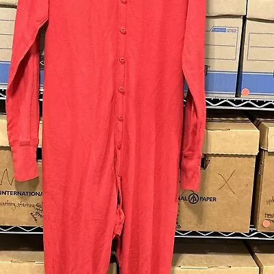 JE Morgan Long Handles One Piece Union Suit Men's XXL Red Butt Flap Longjohn 8h • $15