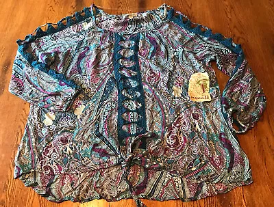 Mermaid Shirt Blouse Women's Size 1X NWT • $9.99