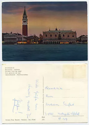 53504 - Venezia Nocturno - Venice At Night - Old Postcard • £5.13