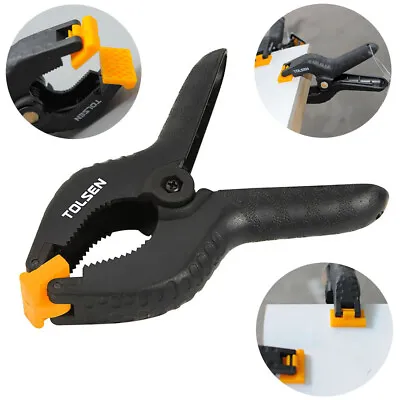 Heavy Duty Spring Clamps Grips Tolsen Plastic Vice  Quick Grip Clips - 4 - 9  • £14.75