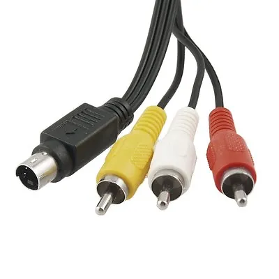 3 RCA Male To 4 Pin S-video Male Video Adapter Cable Cord • $3.29