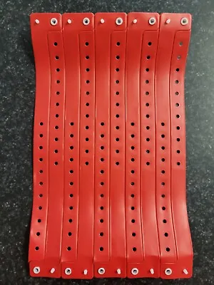 50  5/8  X 10  RED VINYL WRISTBANDS WRISTBANDS FOR EVENTS • $10.99