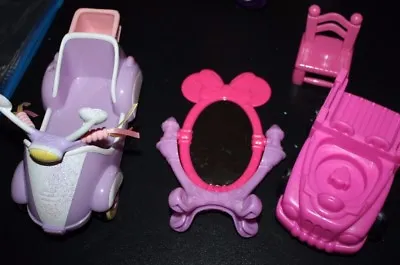 Mickey Mouse Figure Vehicle Lot Doll Scooter Car Chair & Mirror Disney   --IIX ^ • £7.29