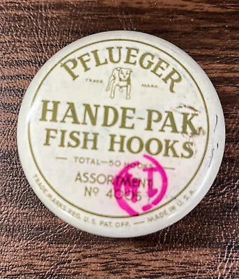 Pflueger Hande Pac Fishhook Tin W/ Hooks.        B • $12